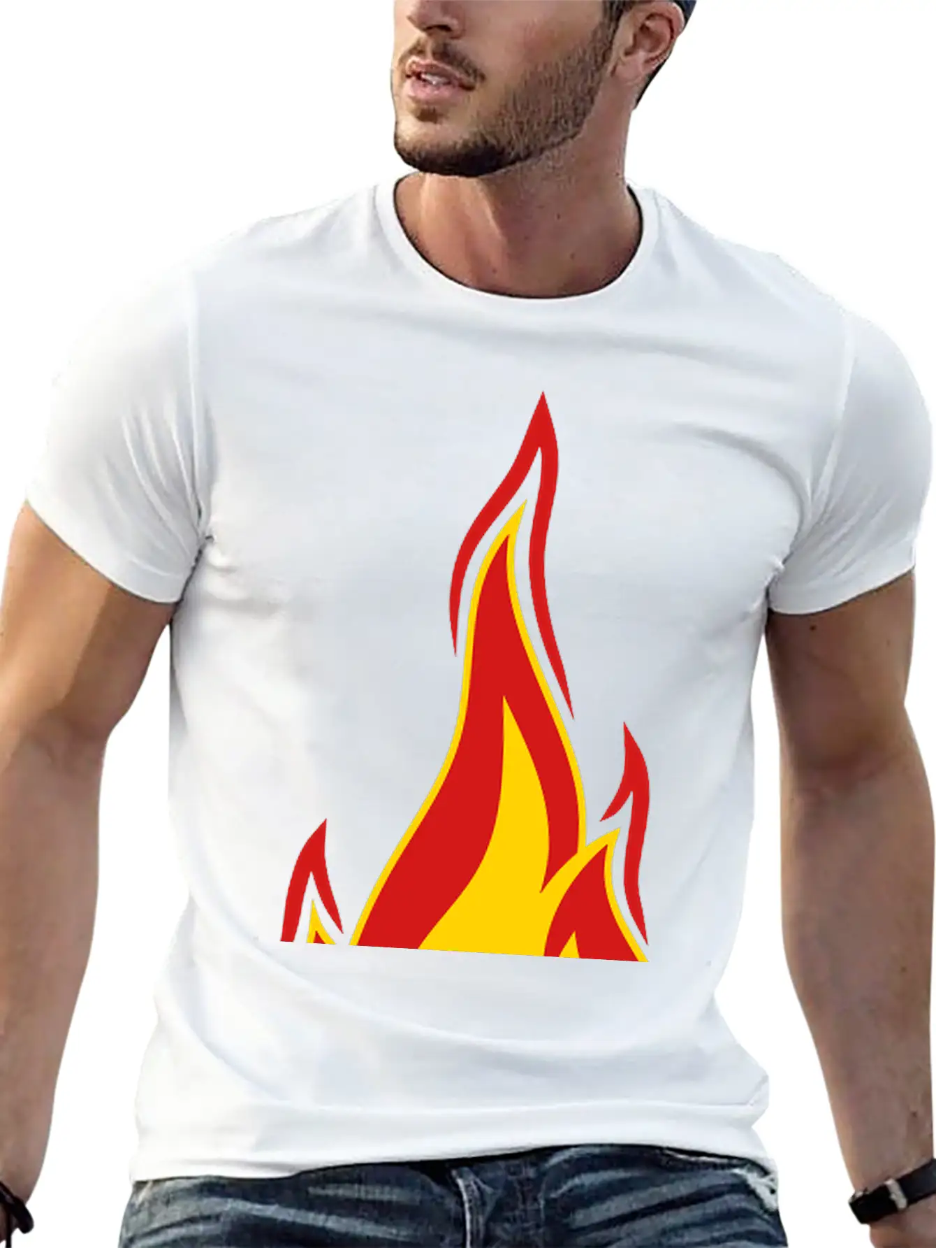 Money Burn Spend Hot Fire Flame Torch Dollar Symbo Stylish Everyday T-Shirt – Unisex Basic Cotton Tee