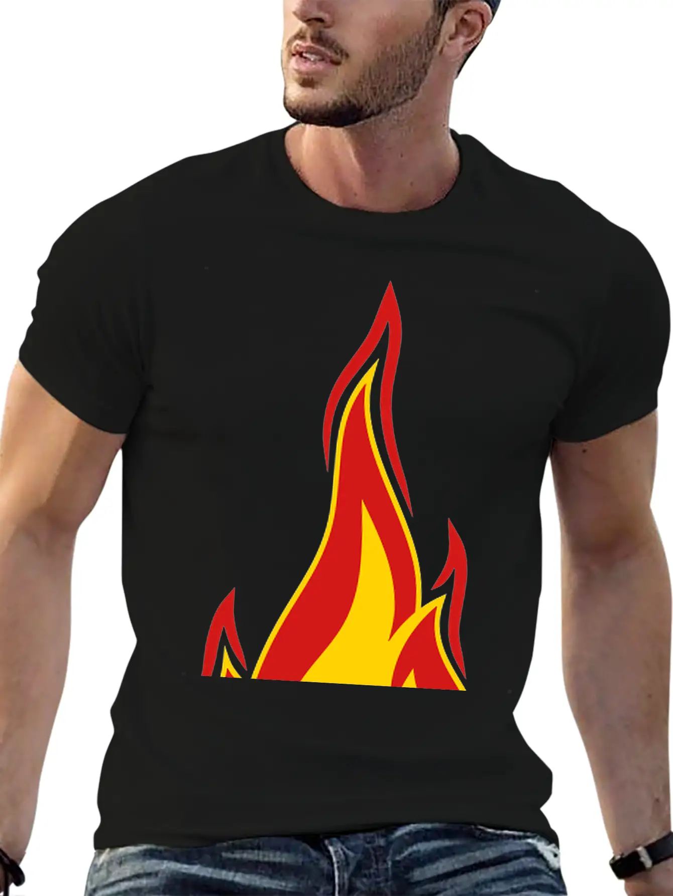 Money Burn Spend Hot Fire Flame Torch Dollar Symbo Stylish Everyday T-Shirt – Unisex Basic Cotton Tee
