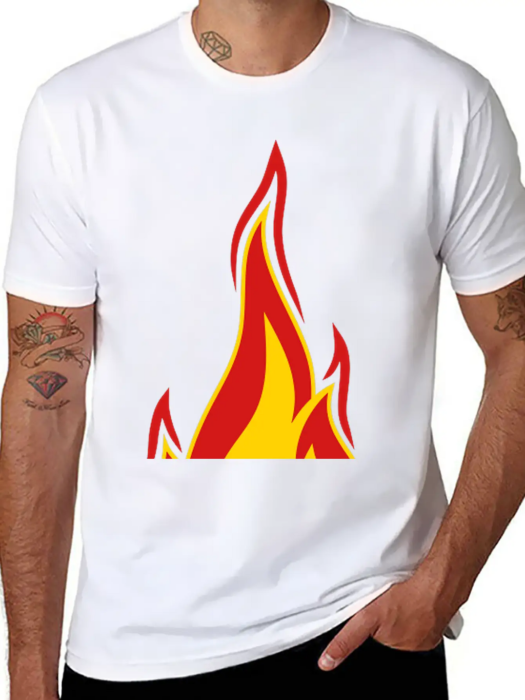 Money Burn Spend Hot Fire Flame Torch Dollar Symbo Stylish Everyday T-Shirt – Unisex Basic Cotton Tee