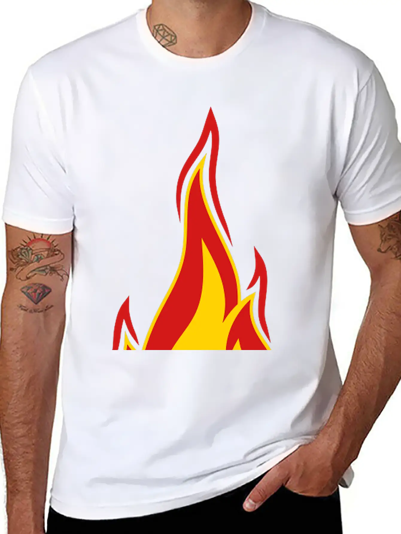 Money Burn Spend Hot Fire Flame Torch Dollar Symbo Stylish Everyday T-Shirt – Unisex Basic Cotton Tee