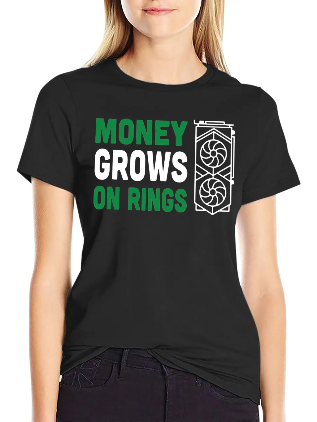 Money Grows On Rigs GPU Crypto Mining Essential Cotton Tee For Daily Outfits – Unisex Style