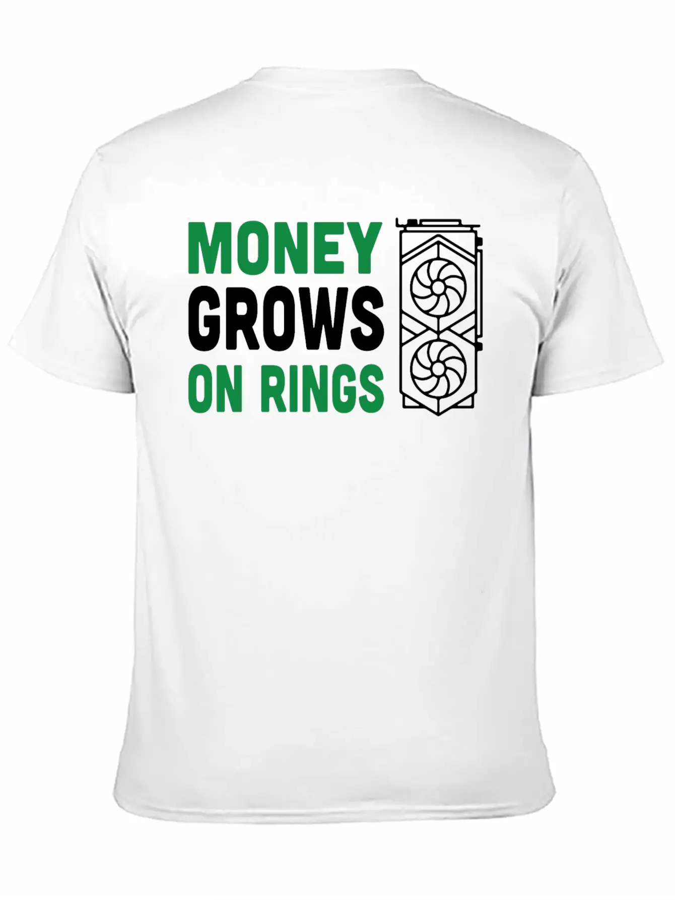 Money Grows On Rigs GPU Crypto Mining Essential Cotton Tee For Daily Outfits – Unisex Style