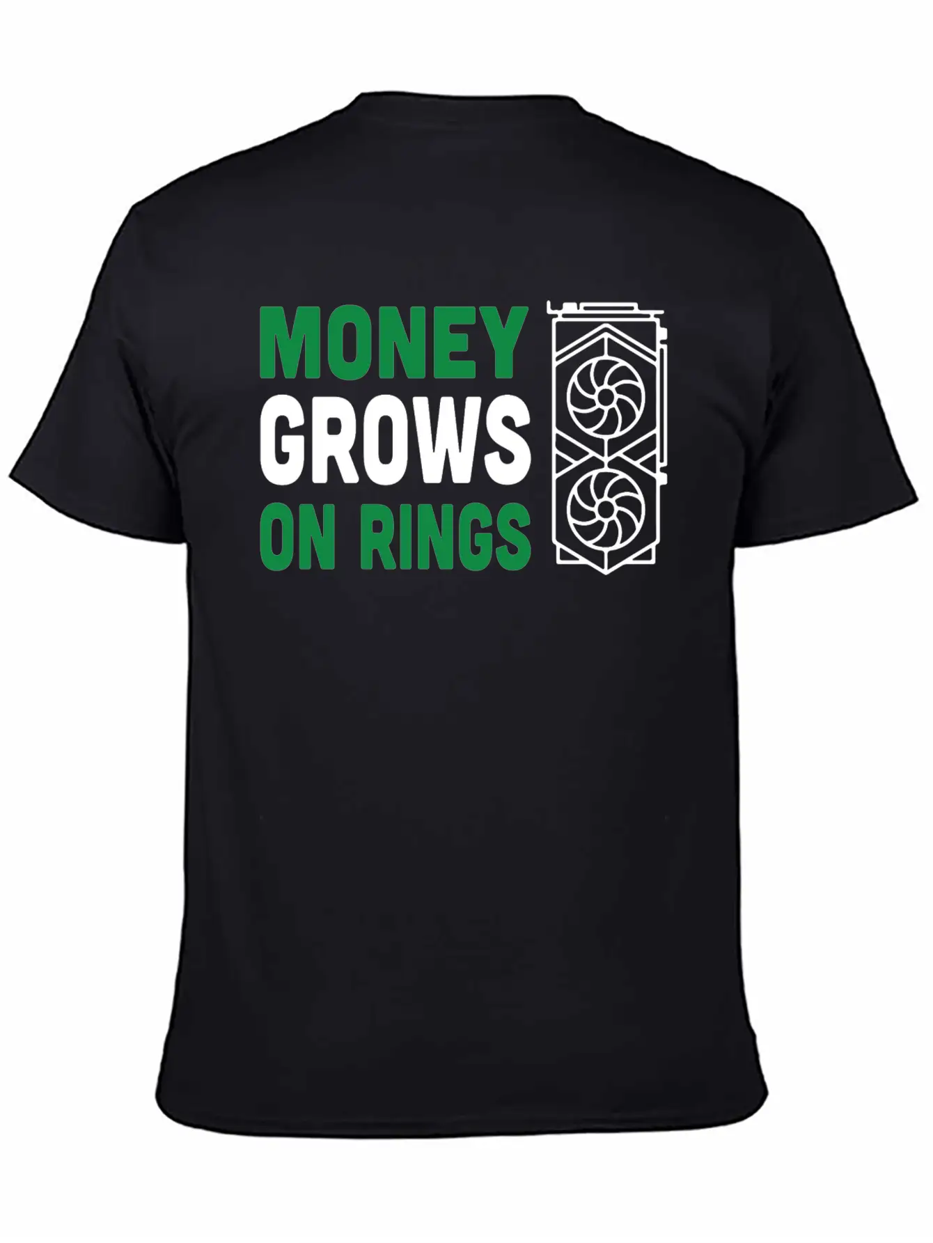 Money Grows On Rigs GPU Crypto Mining Essential Cotton Tee For Daily Outfits – Unisex Style