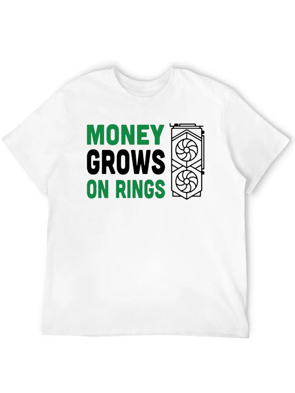 Money Grows On Rigs GPU Crypto Mining Essential Cotton Tee For Daily Outfits – Unisex Style