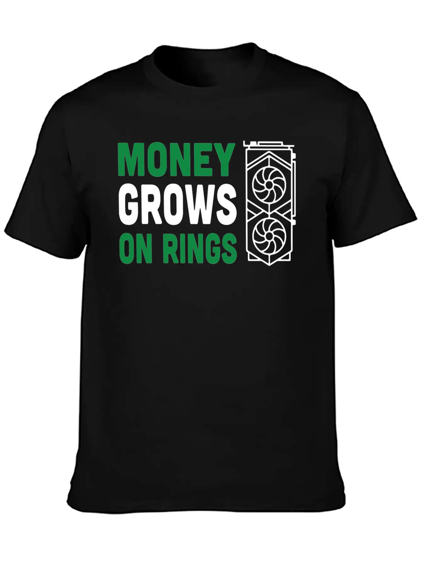 Money Grows On Rigs GPU Crypto Mining Essential Cotton Tee For Daily Outfits – Unisex Style