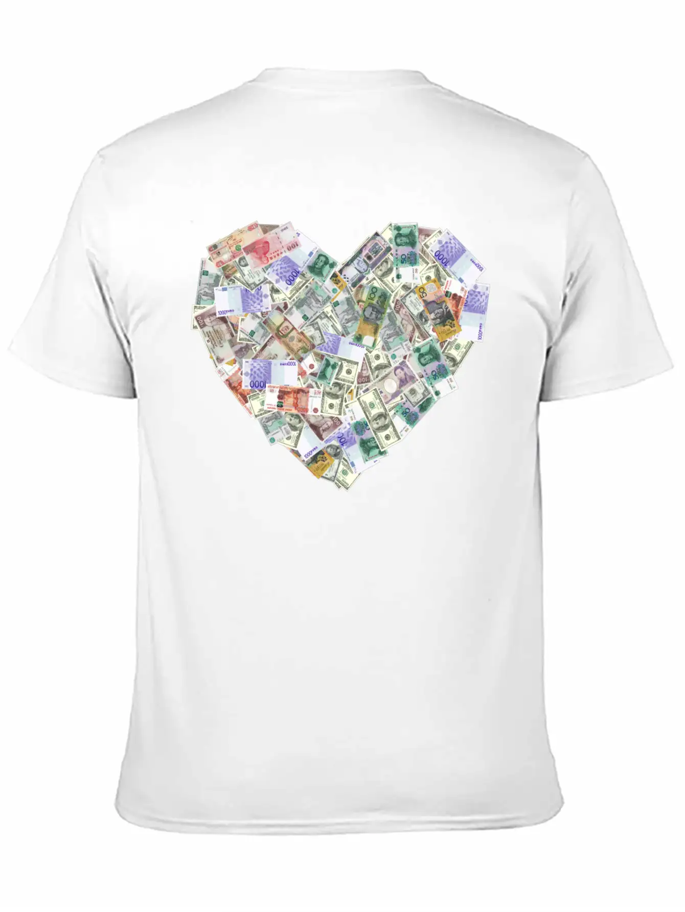 Money Heart Shape Timeless Short Sleeve Tee – Comfy And Minimalist Design