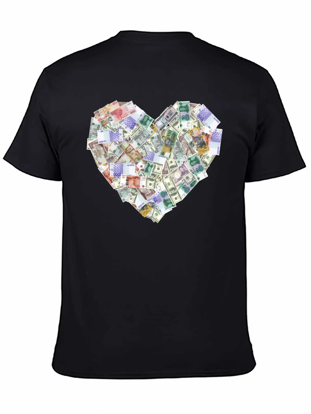 Money Heart Shape Timeless Short Sleeve Tee – Comfy And Minimalist Design