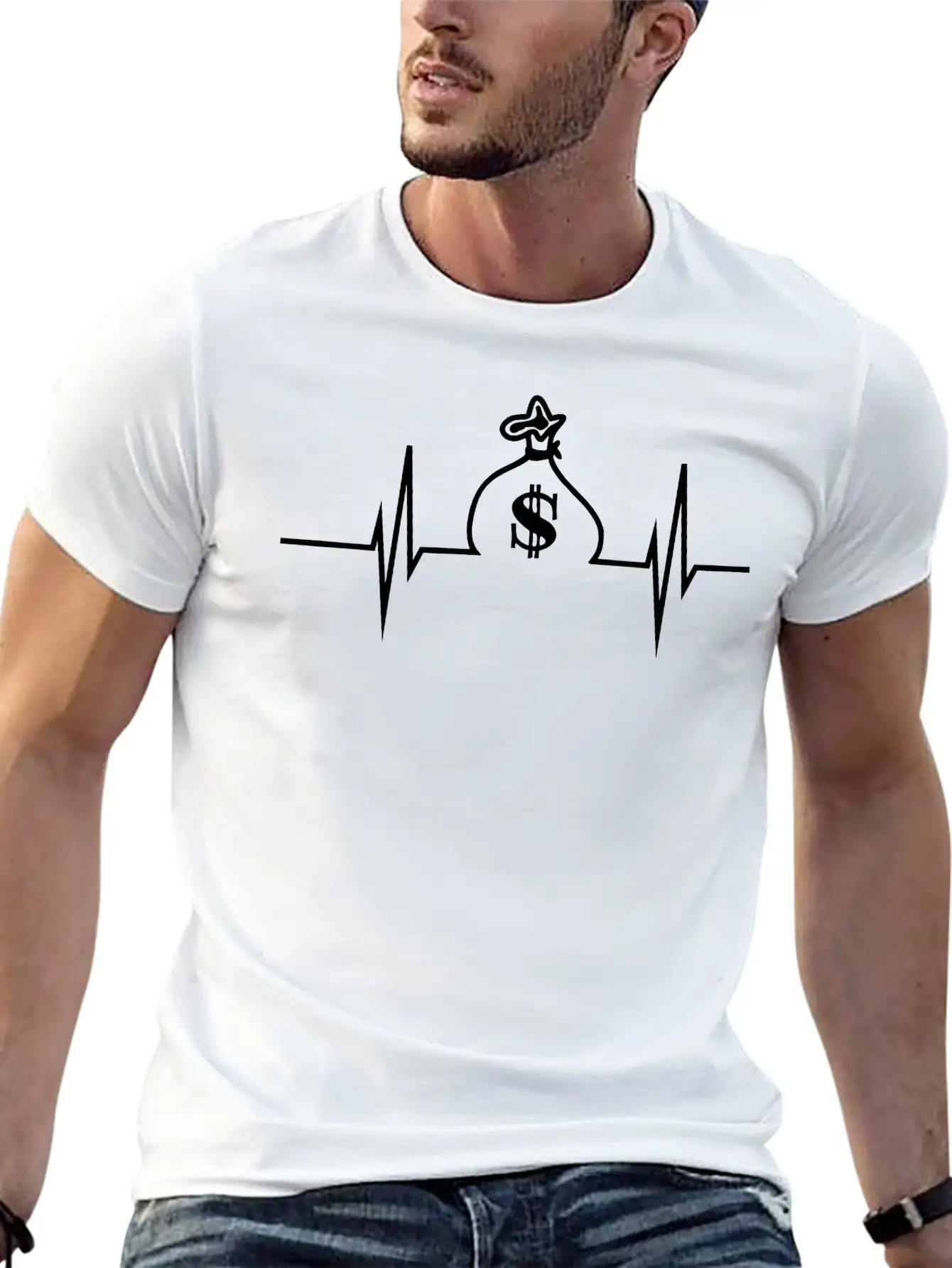 Money Heartbeat Classic Cotton Tee – Unisex Comfort For Any Season