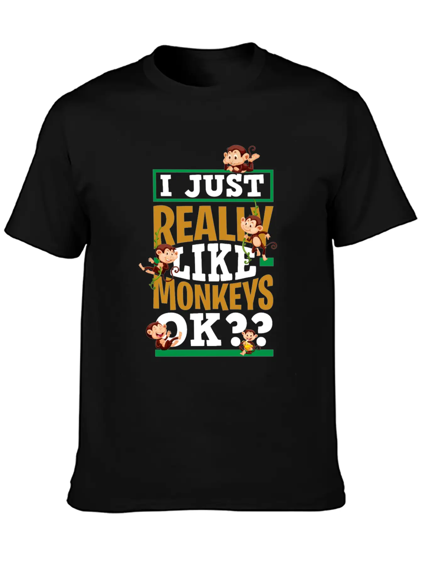Monkey Animal Lover Breathable Graphic T-Shirt – Perfect For Casual Days