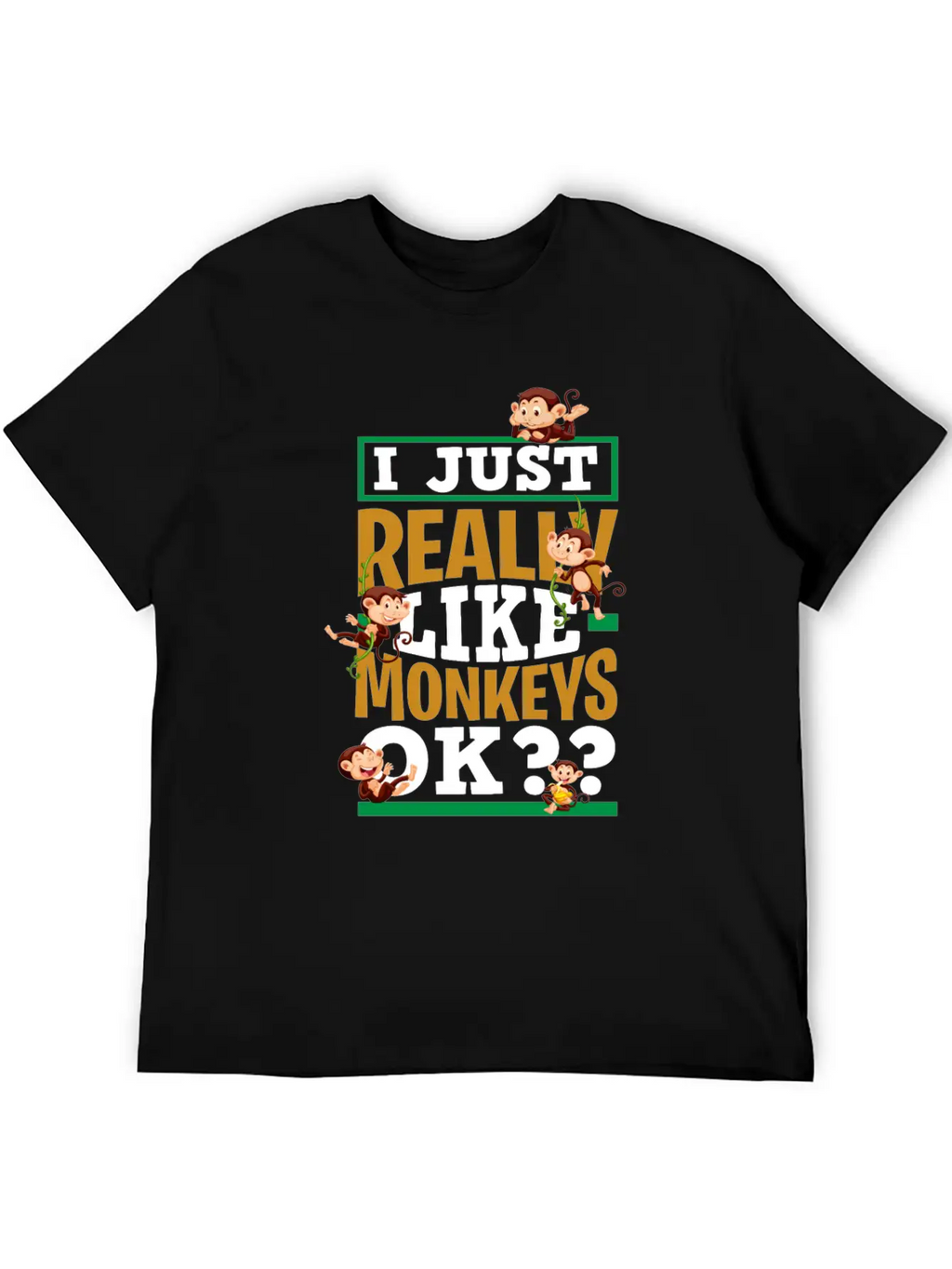 Monkey Animal Lover Breathable Graphic T-Shirt – Perfect For Casual Days
