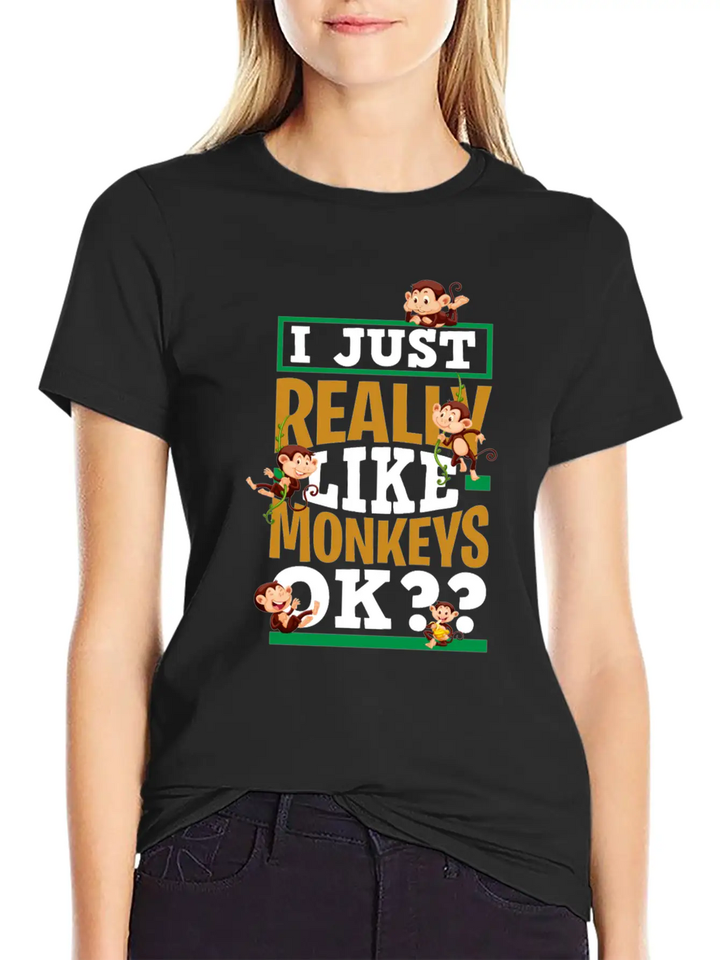 Monkey Animal Lover Breathable Graphic T-Shirt – Perfect For Casual Days
