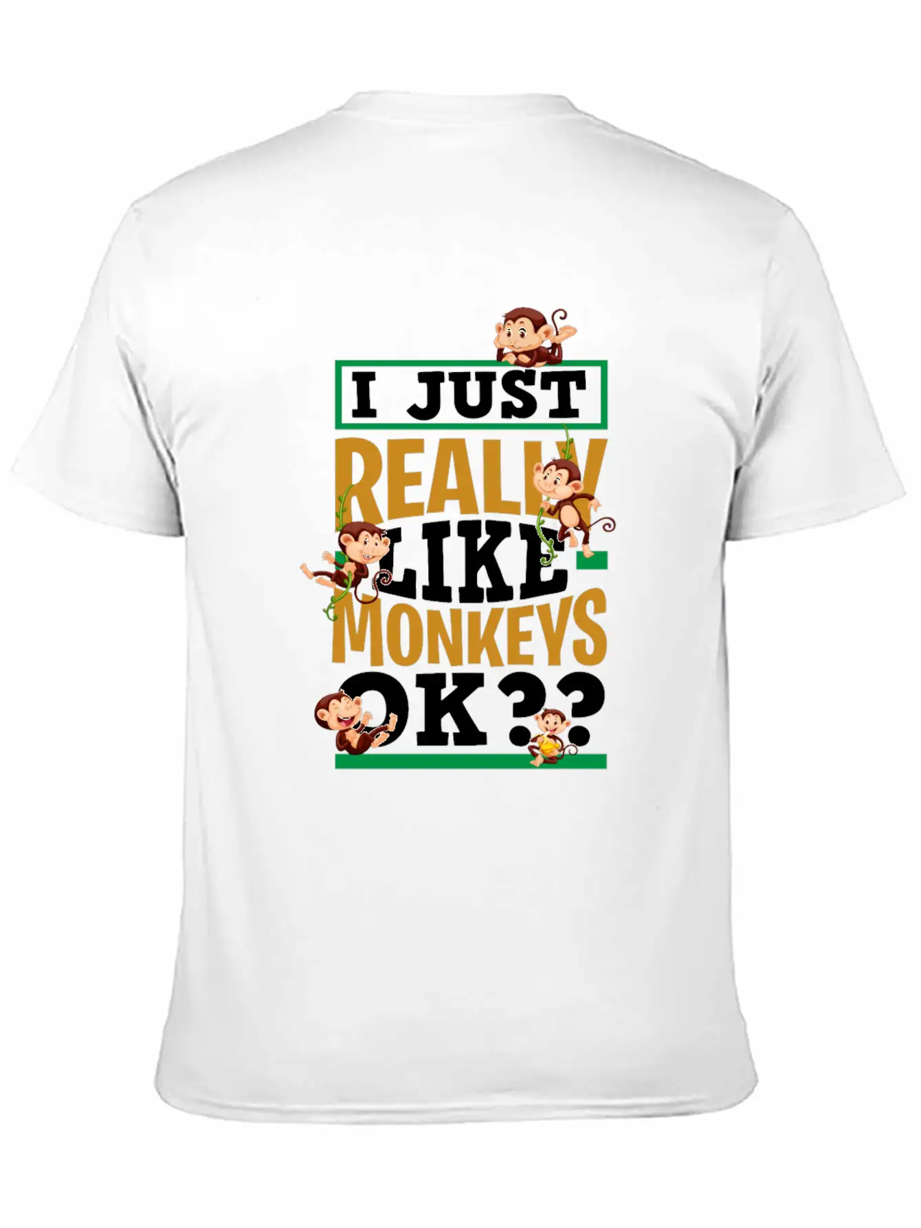Monkey Animal Lover Breathable Graphic T-Shirt – Perfect For Casual Days