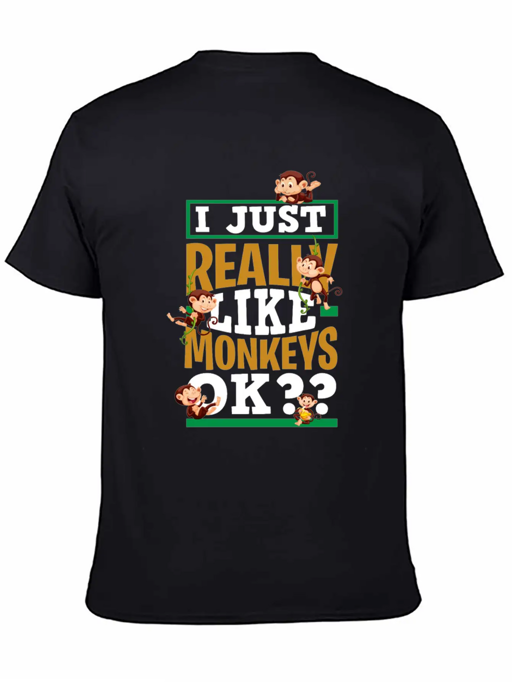 Monkey Animal Lover Breathable Graphic T-Shirt – Perfect For Casual Days