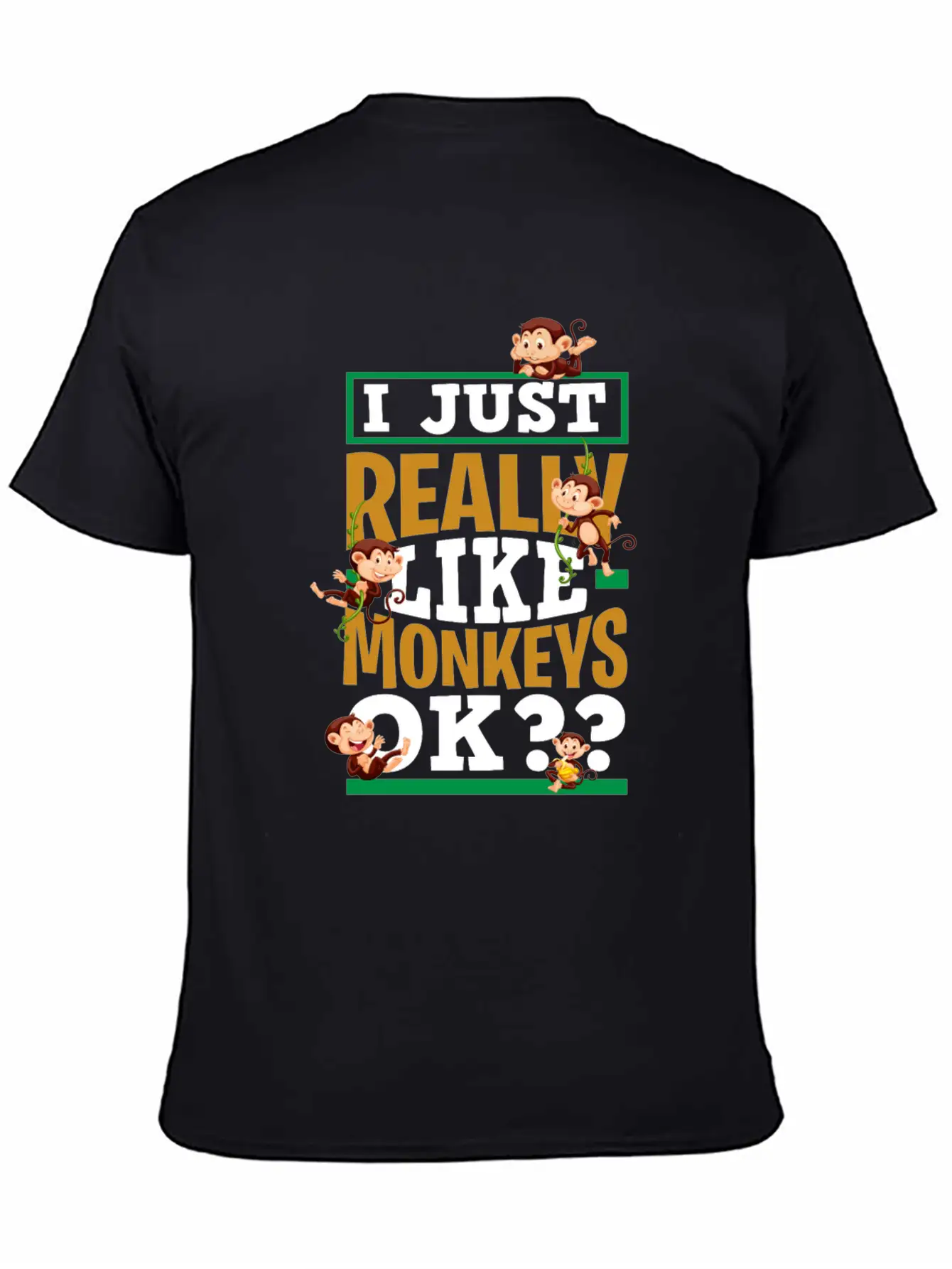 Monkey Animal Lover Breathable Graphic T-Shirt – Perfect For Casual Days