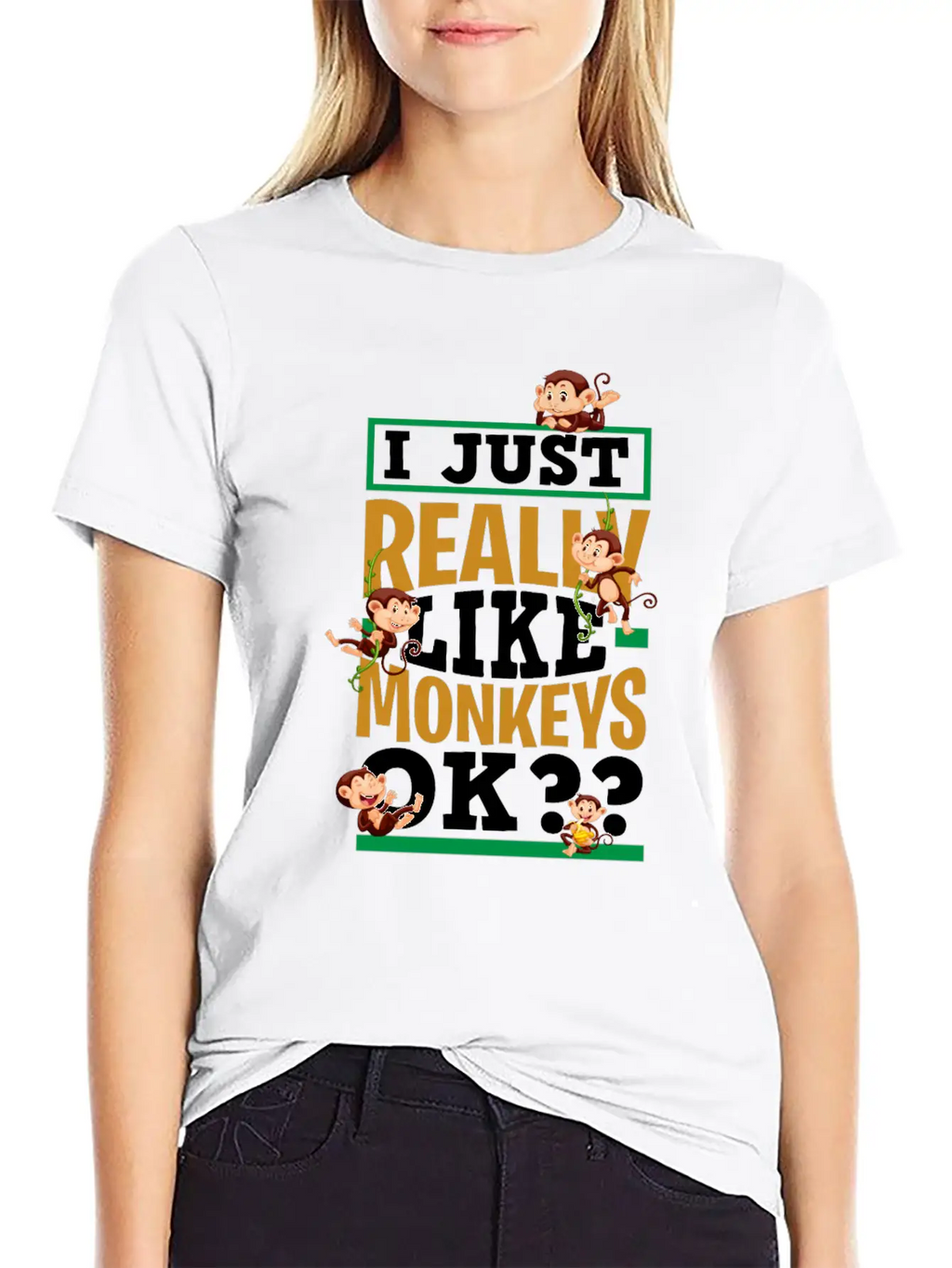 Monkey Animal Lover Breathable Graphic T-Shirt – Perfect For Casual Days