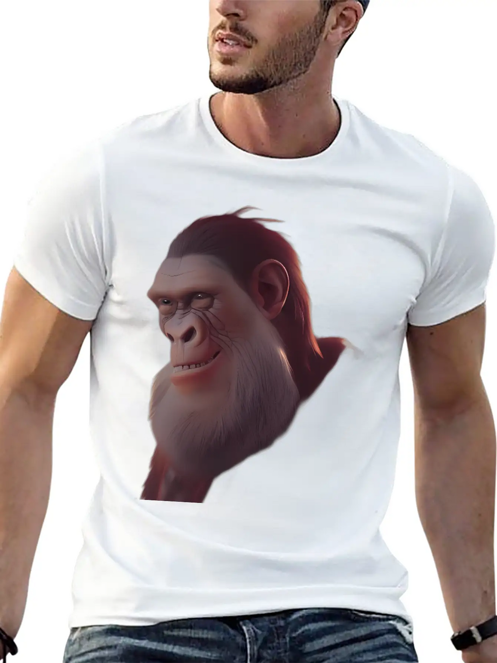 Monkey Ape Chimpanzee Timeless Short Sleeve Tee – Comfy And Minimalist Design