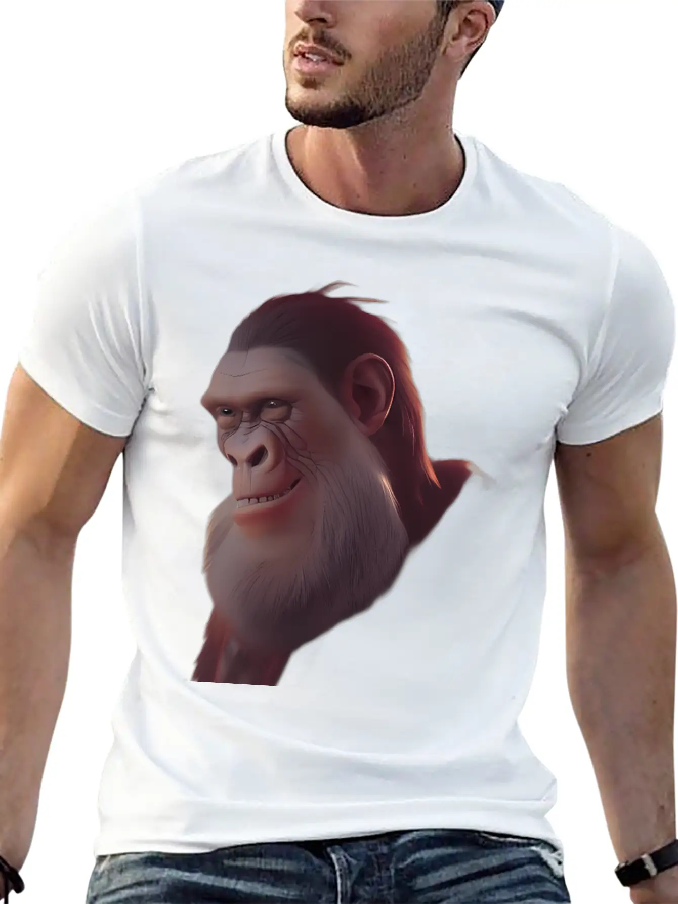 Monkey Ape Chimpanzee Timeless Short Sleeve Tee – Comfy And Minimalist Design