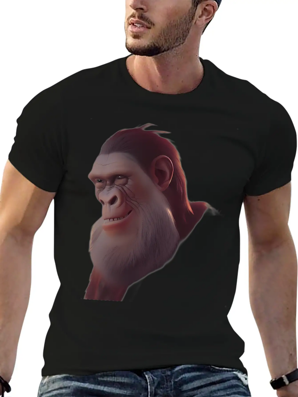 Monkey Ape Chimpanzee Timeless Short Sleeve Tee – Comfy And Minimalist Design