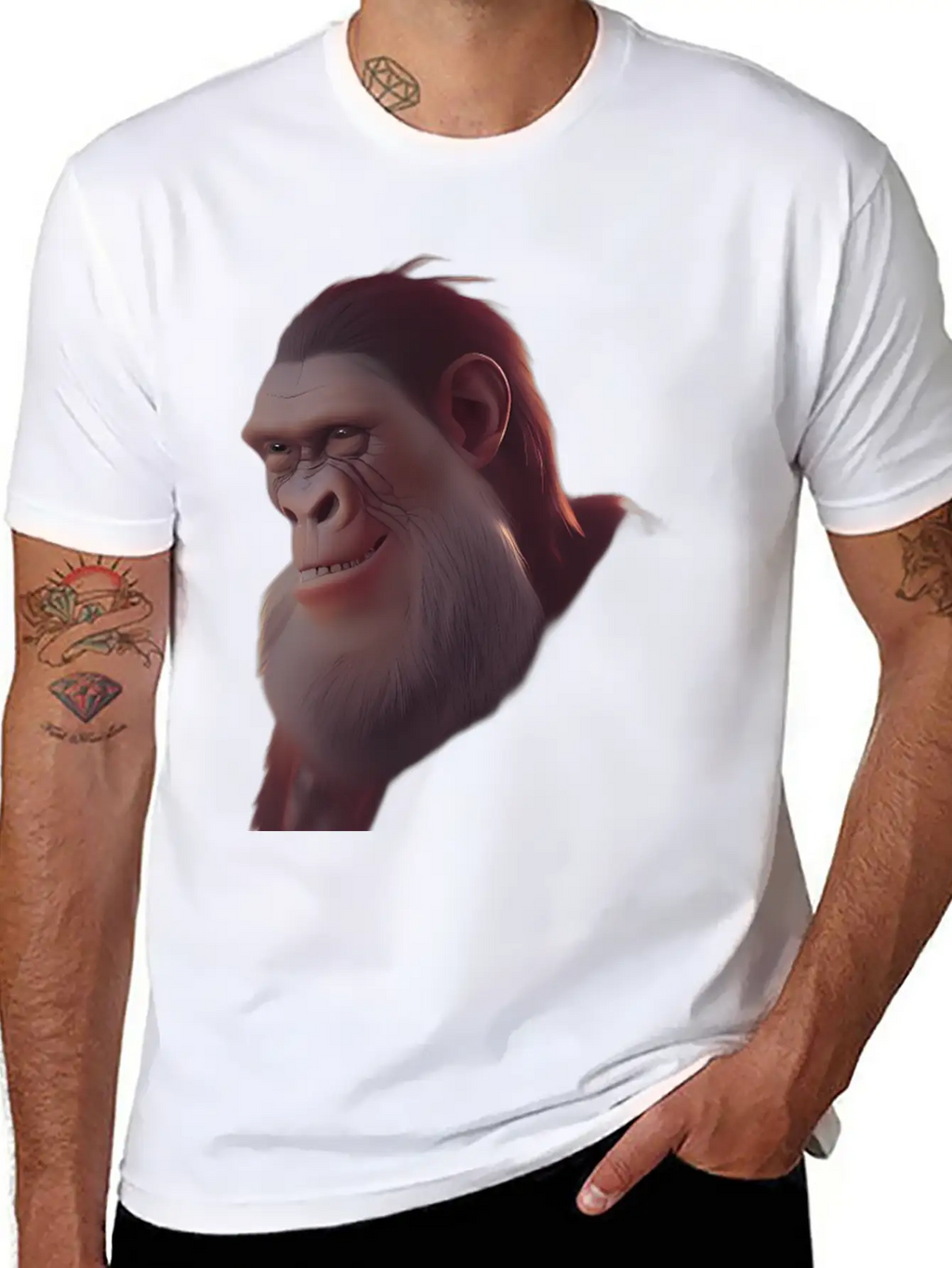 Monkey Ape Chimpanzee Timeless Short Sleeve Tee – Comfy And Minimalist Design