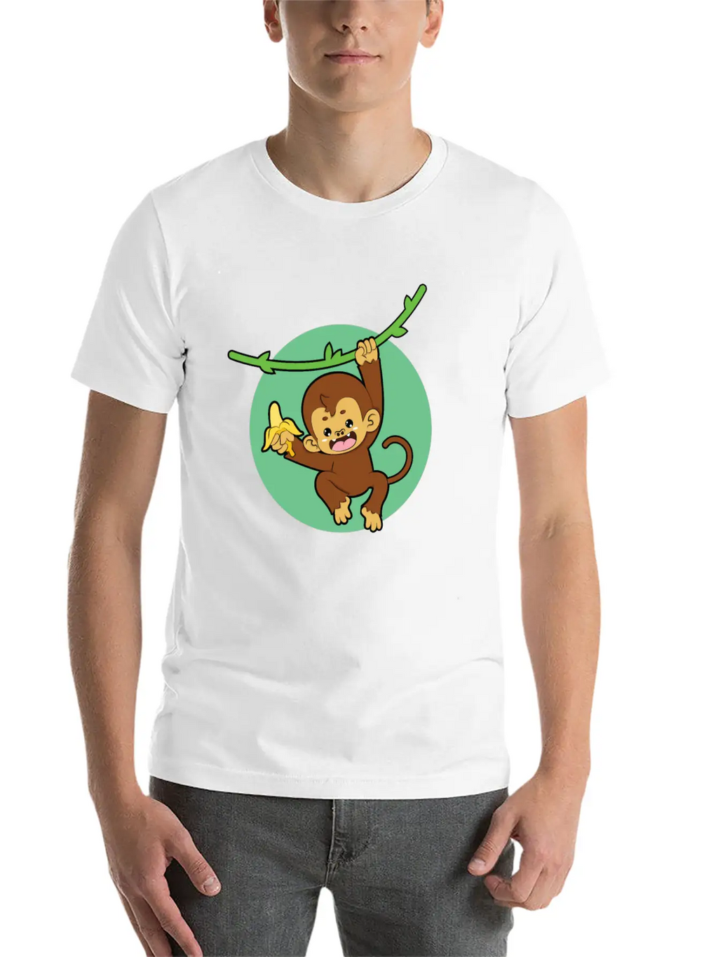 Monkey Banana Jungle Breathable Graphic T-Shirt – Perfect For Casual Days