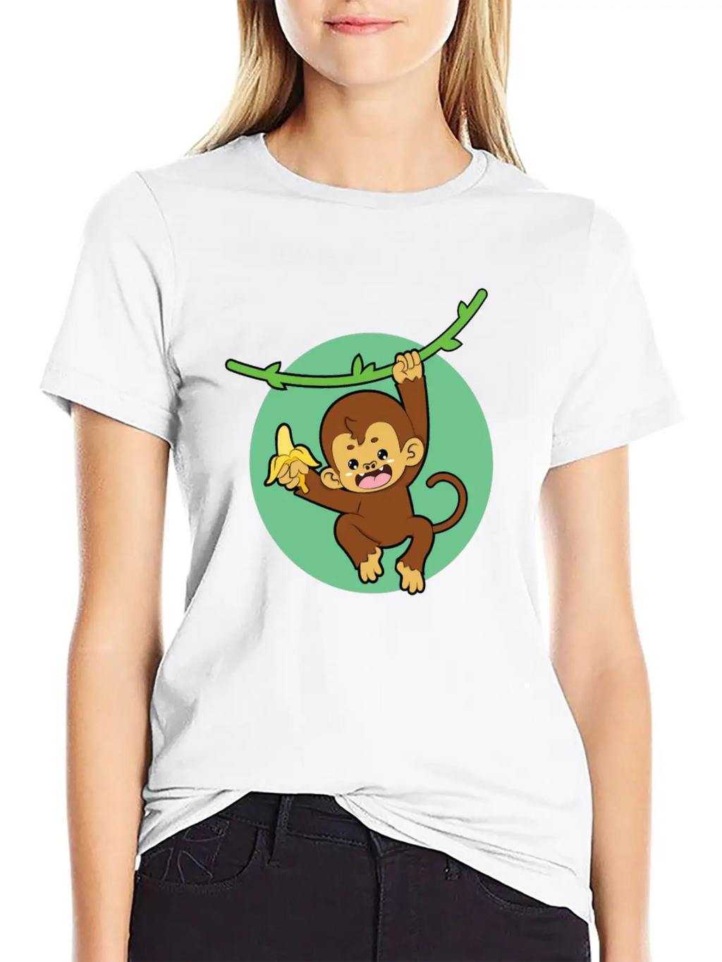 Monkey Banana Jungle Breathable Graphic T-Shirt – Perfect For Casual Days