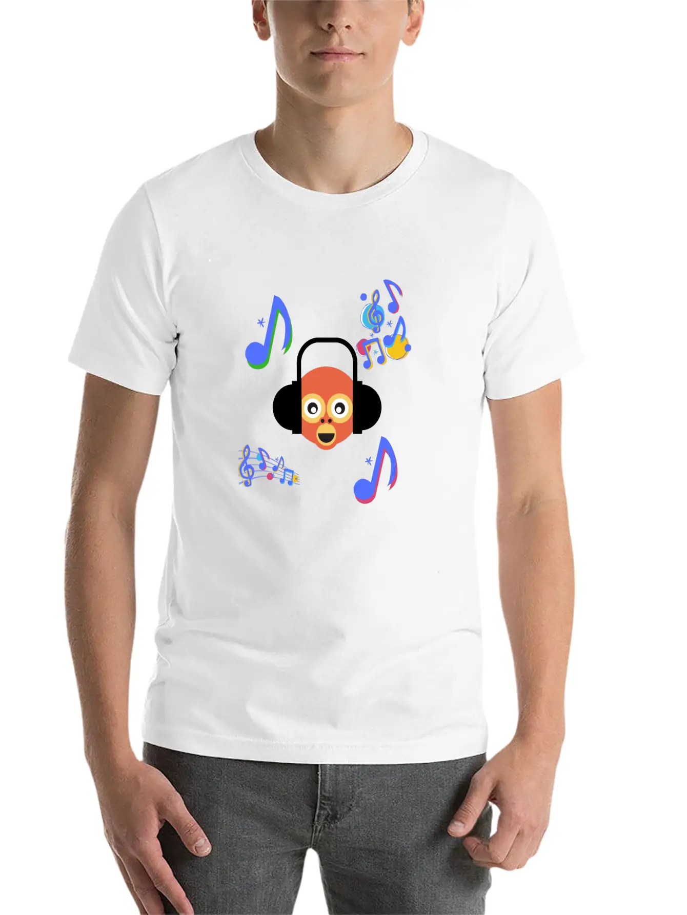 Monkey Music Gift Sound Headphones Ape Animal Classic Cotton Tee – Unisex Comfort For Any Season