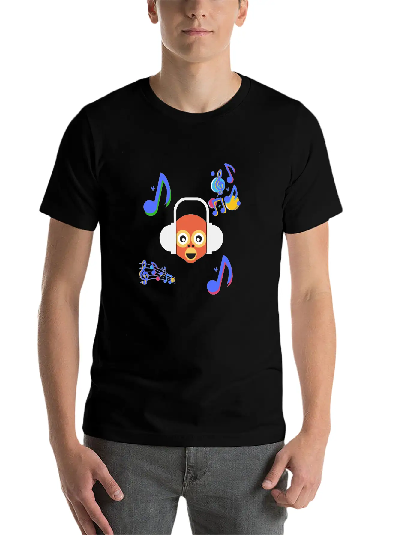 Monkey Music Gift Sound Headphones Ape Animal Classic Cotton Tee – Unisex Comfort For Any Season
