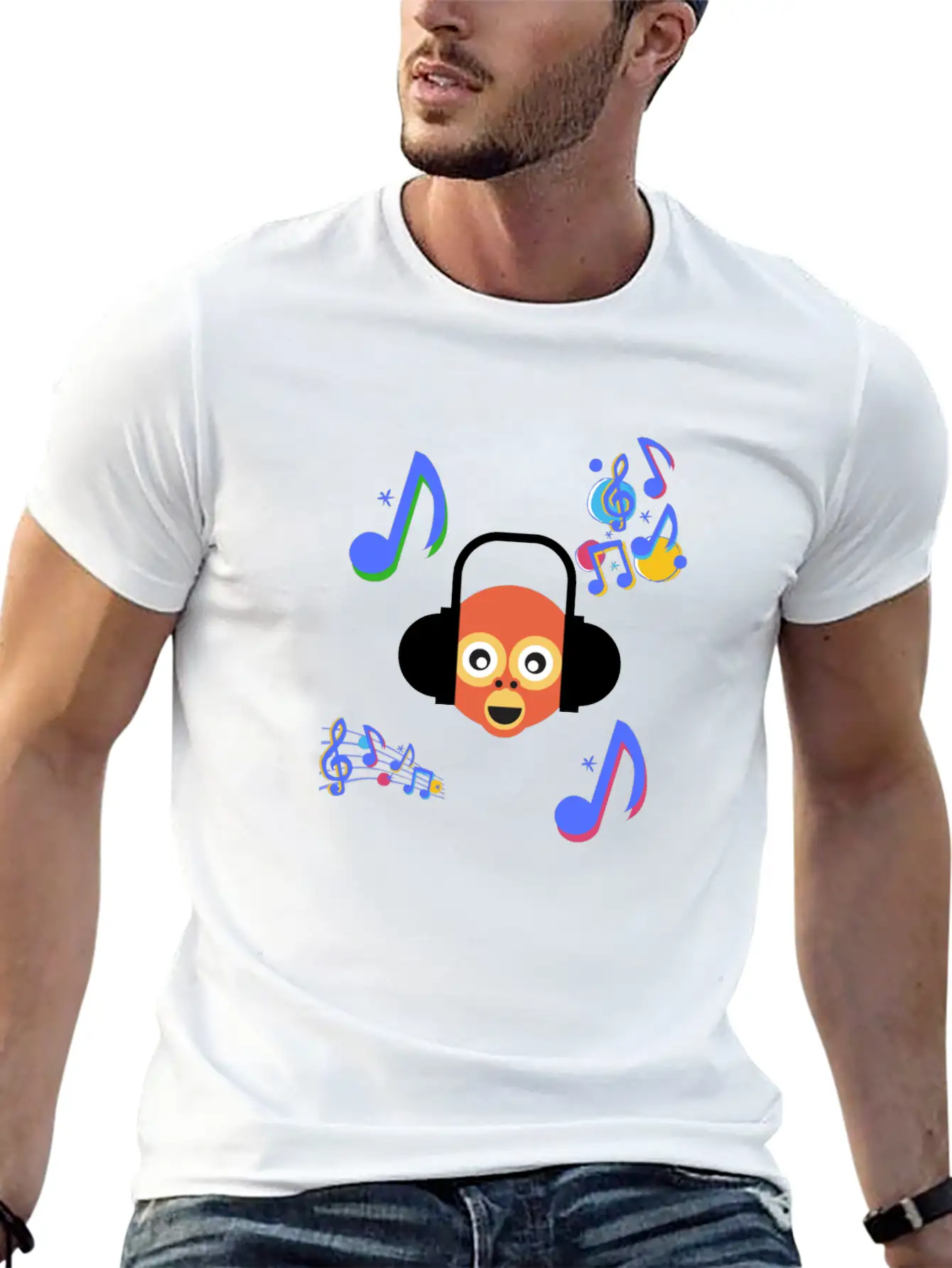 Monkey Music Gift Sound Headphones Ape Animal Classic Cotton Tee – Unisex Comfort For Any Season