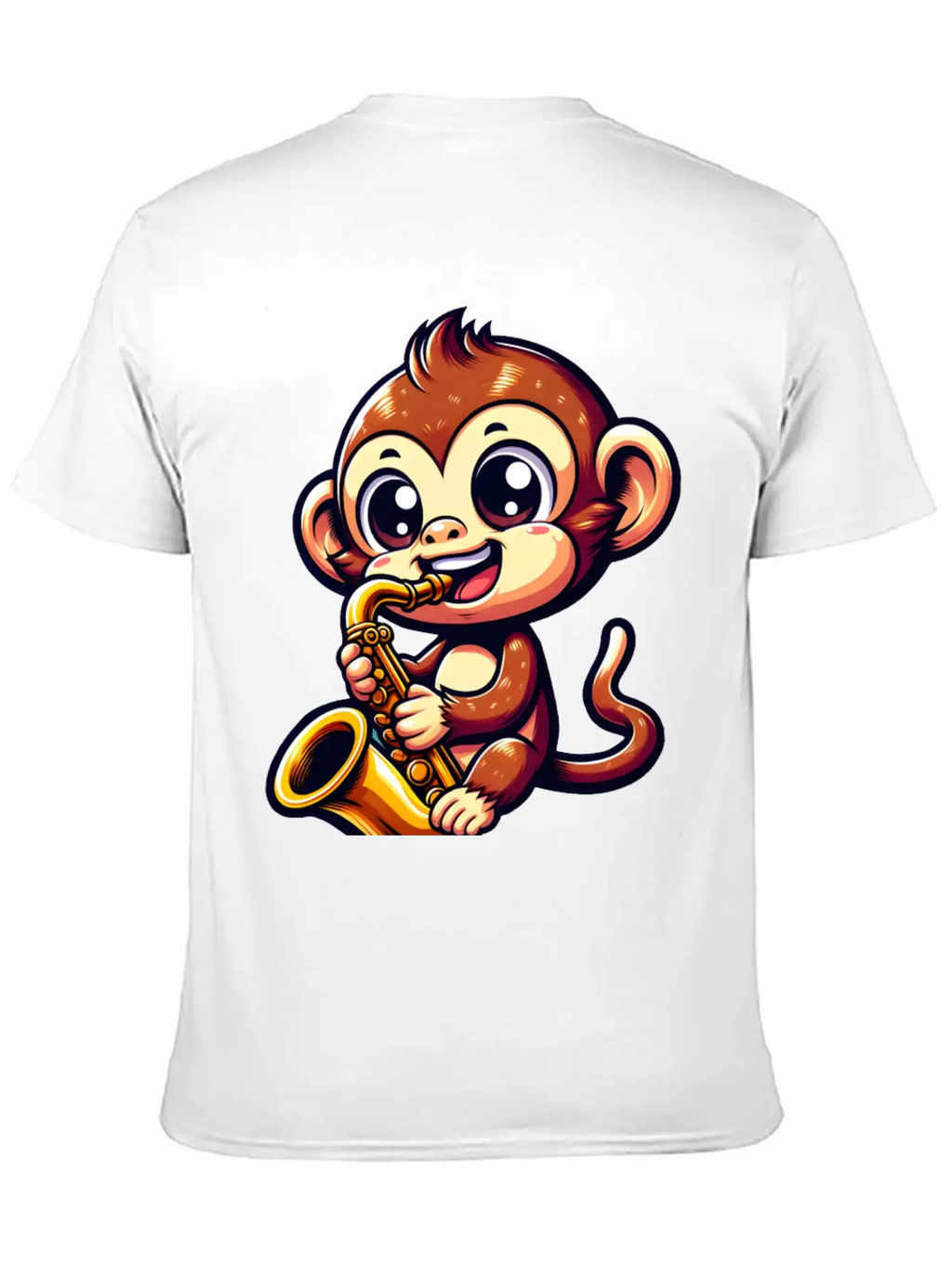 Monkey Saxophone Jazz Music Musician Timeless Short Sleeve Tee – Comfy And Minimalist Design
