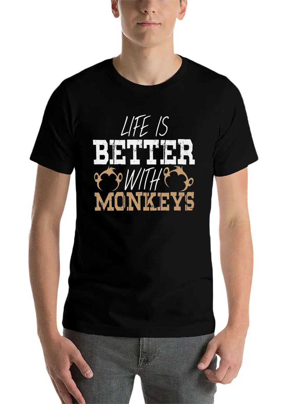 Monkey Saying Monkeys Pun Life Ape Apes Quote Breathable Graphic T-Shirt – Perfect For Casual Days