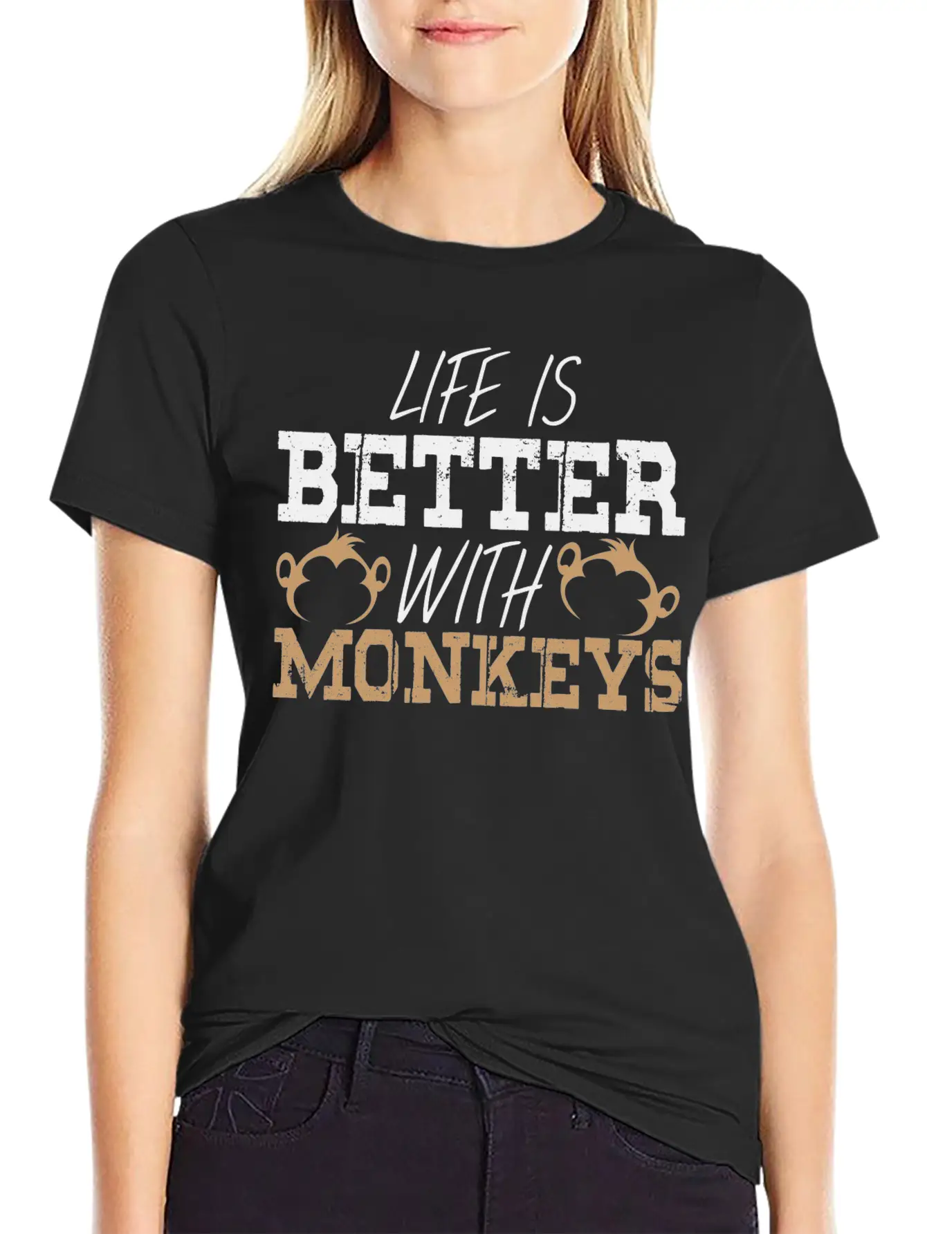 Monkey Saying Monkeys Pun Life Ape Apes Quote Breathable Graphic T-Shirt – Perfect For Casual Days