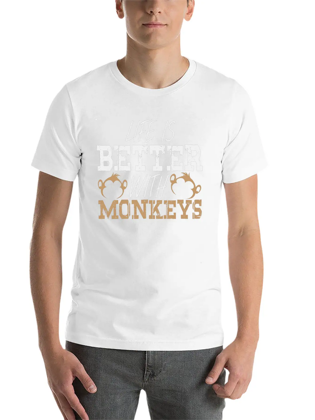 Monkey Saying Monkeys Pun Life Ape Apes Quote Breathable Graphic T-Shirt – Perfect For Casual Days