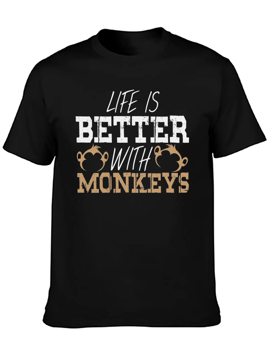Monkey Saying Monkeys Pun Life Ape Apes Quote Breathable Graphic T-Shirt – Perfect For Casual Days