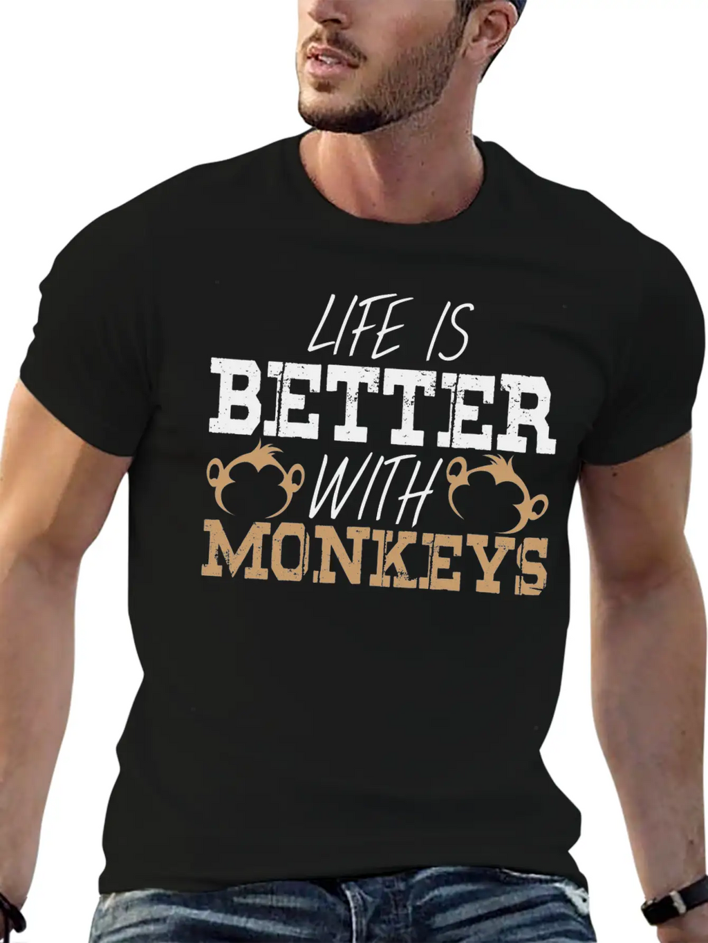 Monkey Saying Monkeys Pun Life Ape Apes Quote Breathable Graphic T-Shirt – Perfect For Casual Days