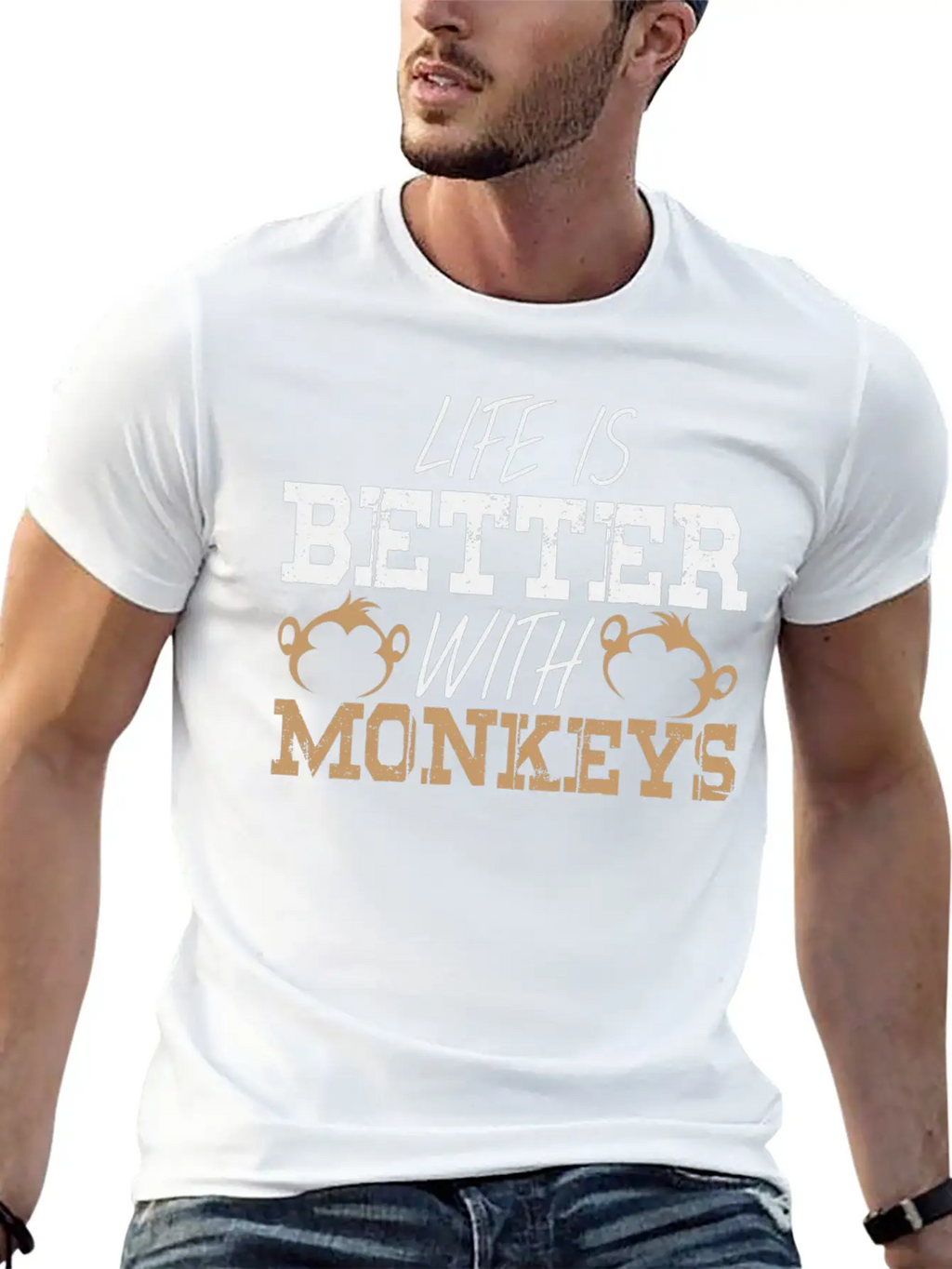 Monkey Saying Monkeys Pun Life Ape Apes Quote Breathable Graphic T-Shirt – Perfect For Casual Days