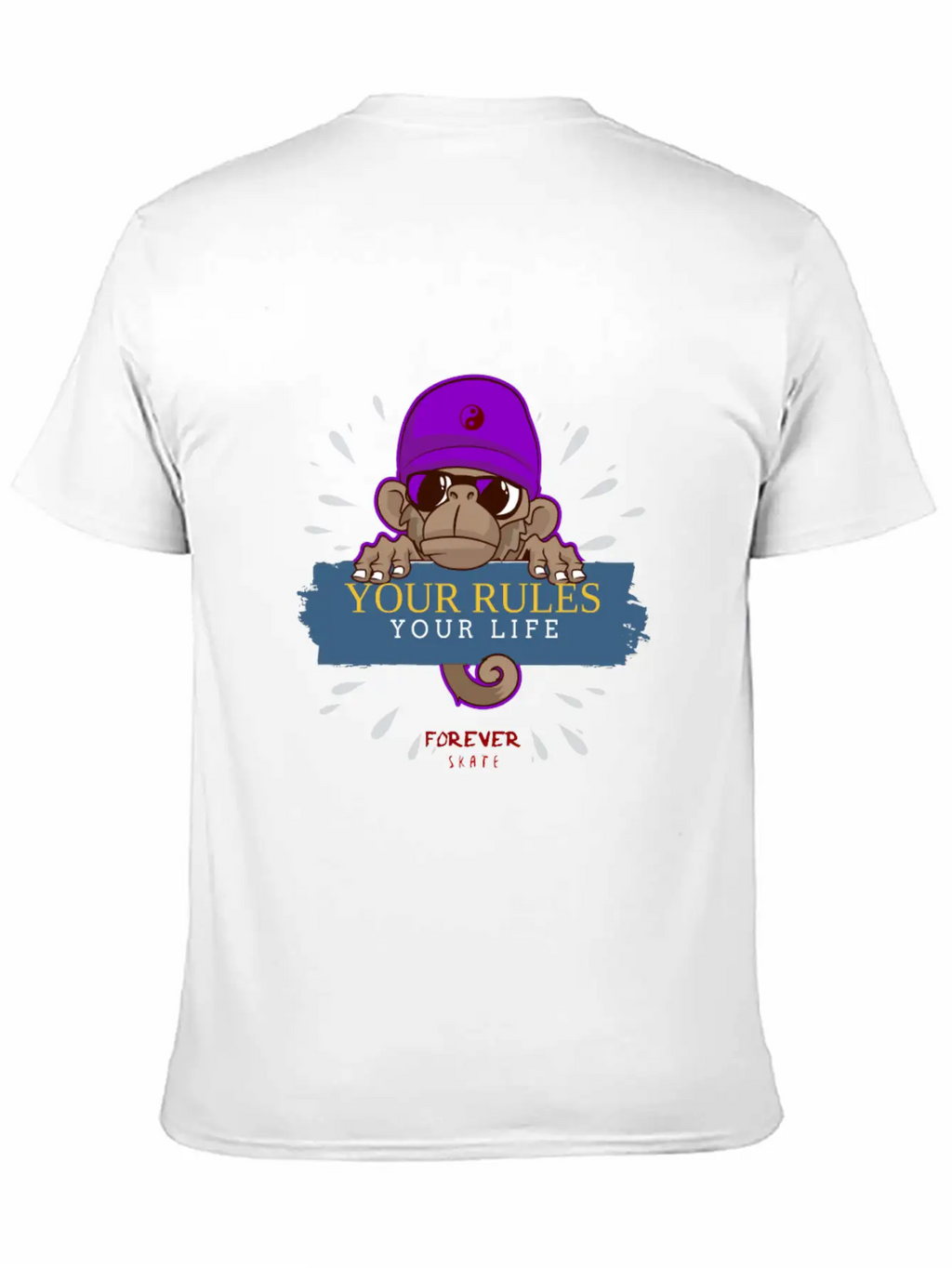 Monkey Skater Breathable Soft Cotton T-Shirt – Timeless Casual Look