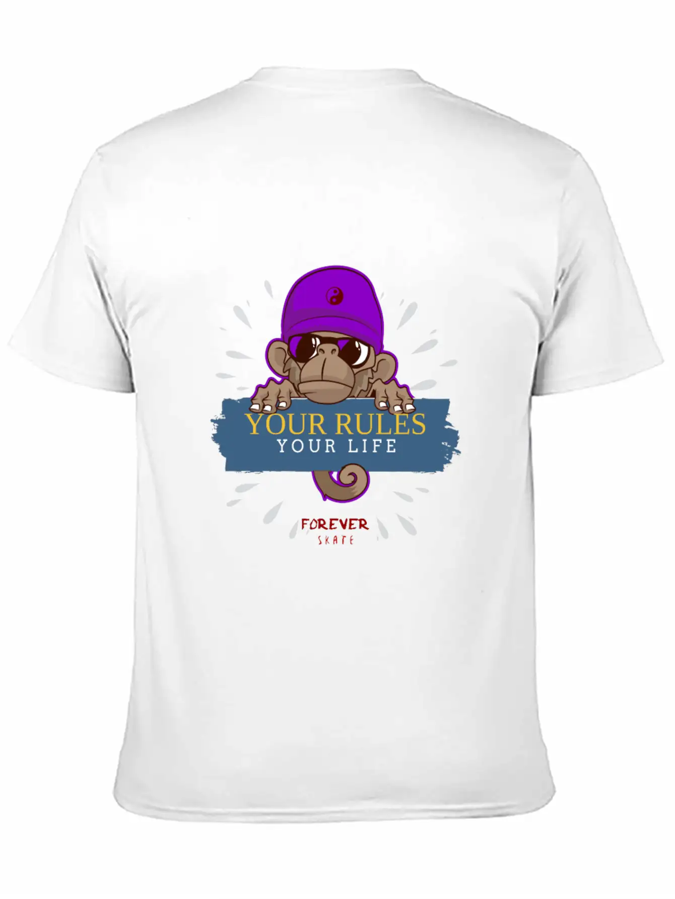 Monkey Skater Breathable Soft Cotton T-Shirt – Timeless Casual Look