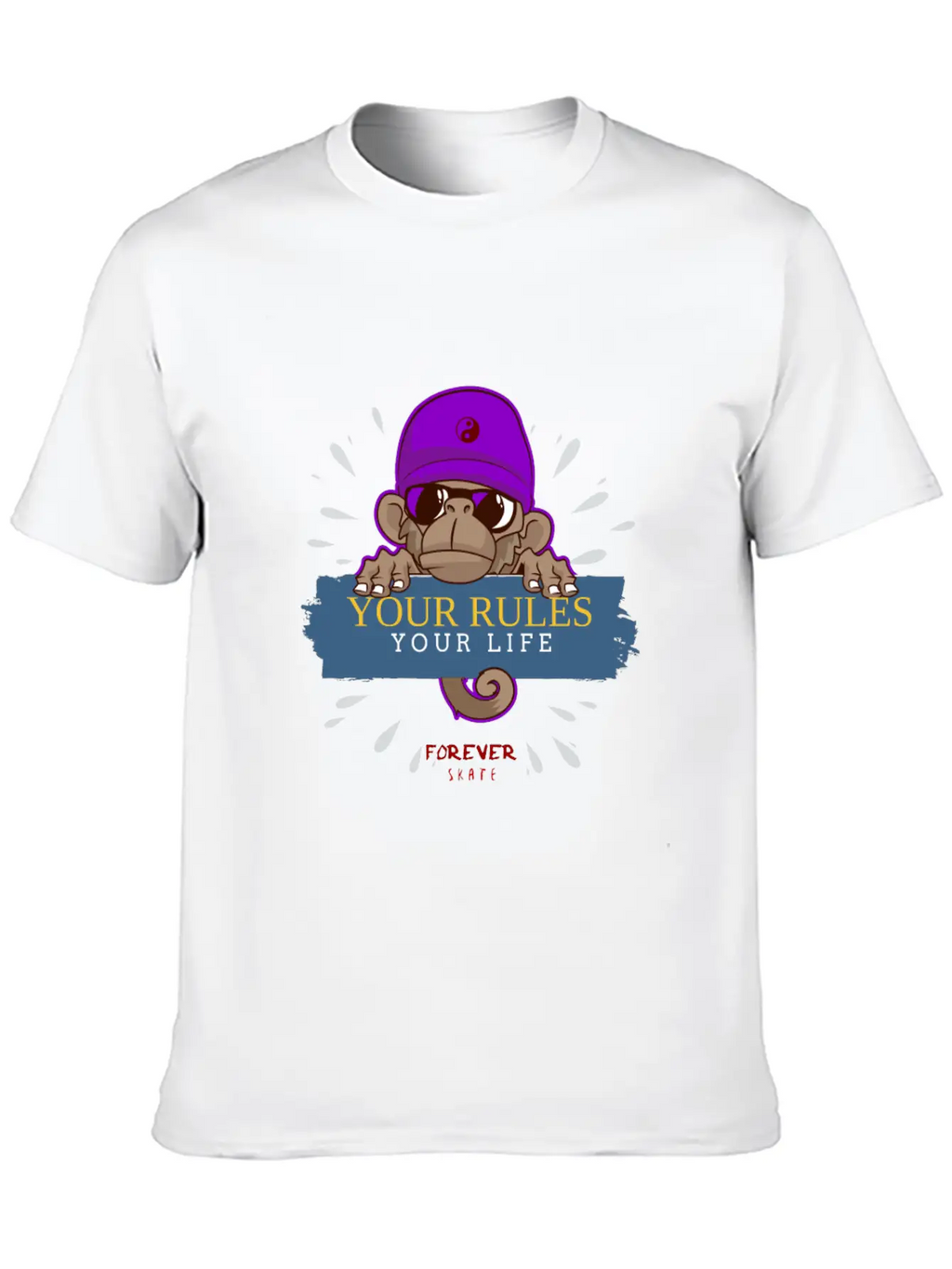 Monkey Skater Breathable Soft Cotton T-Shirt – Timeless Casual Look