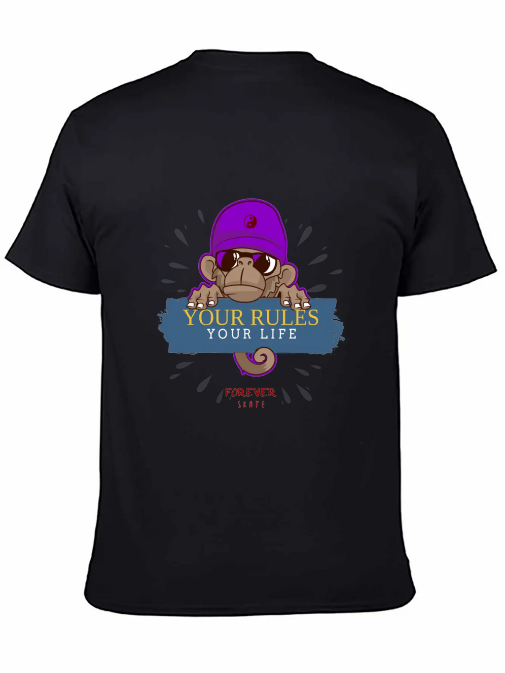 Monkey Skater Breathable Soft Cotton T-Shirt – Timeless Casual Look