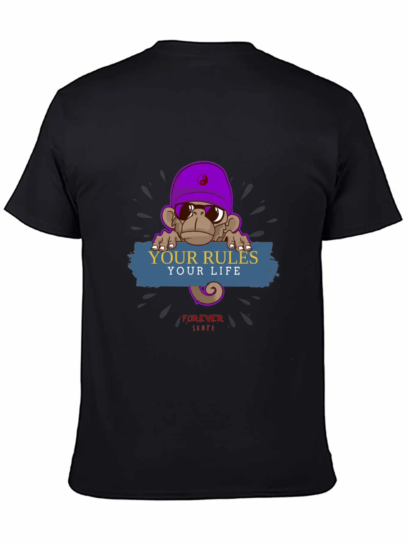 Monkey Skater Breathable Soft Cotton T-Shirt – Timeless Casual Look