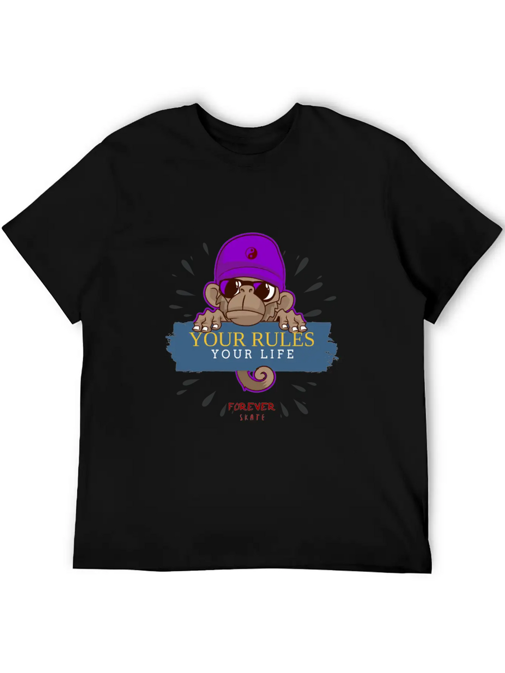 Monkey Skater Breathable Soft Cotton T-Shirt – Timeless Casual Look