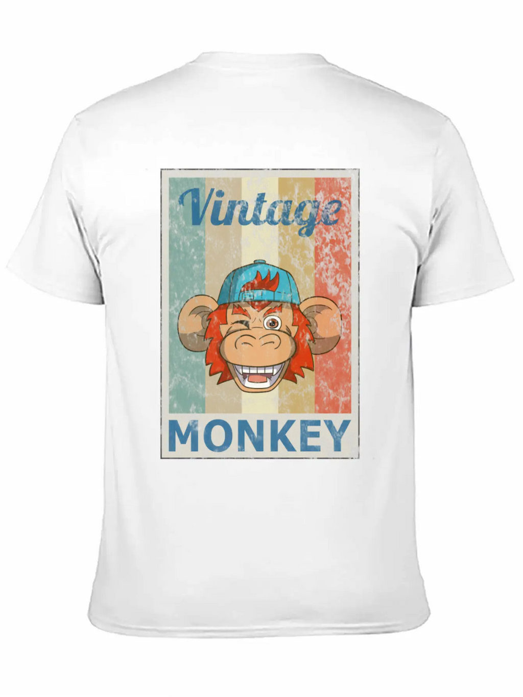 Monkey Vintage Retro Style Grunge Breathable Graphic T-Shirt – Perfect For Casual Days
