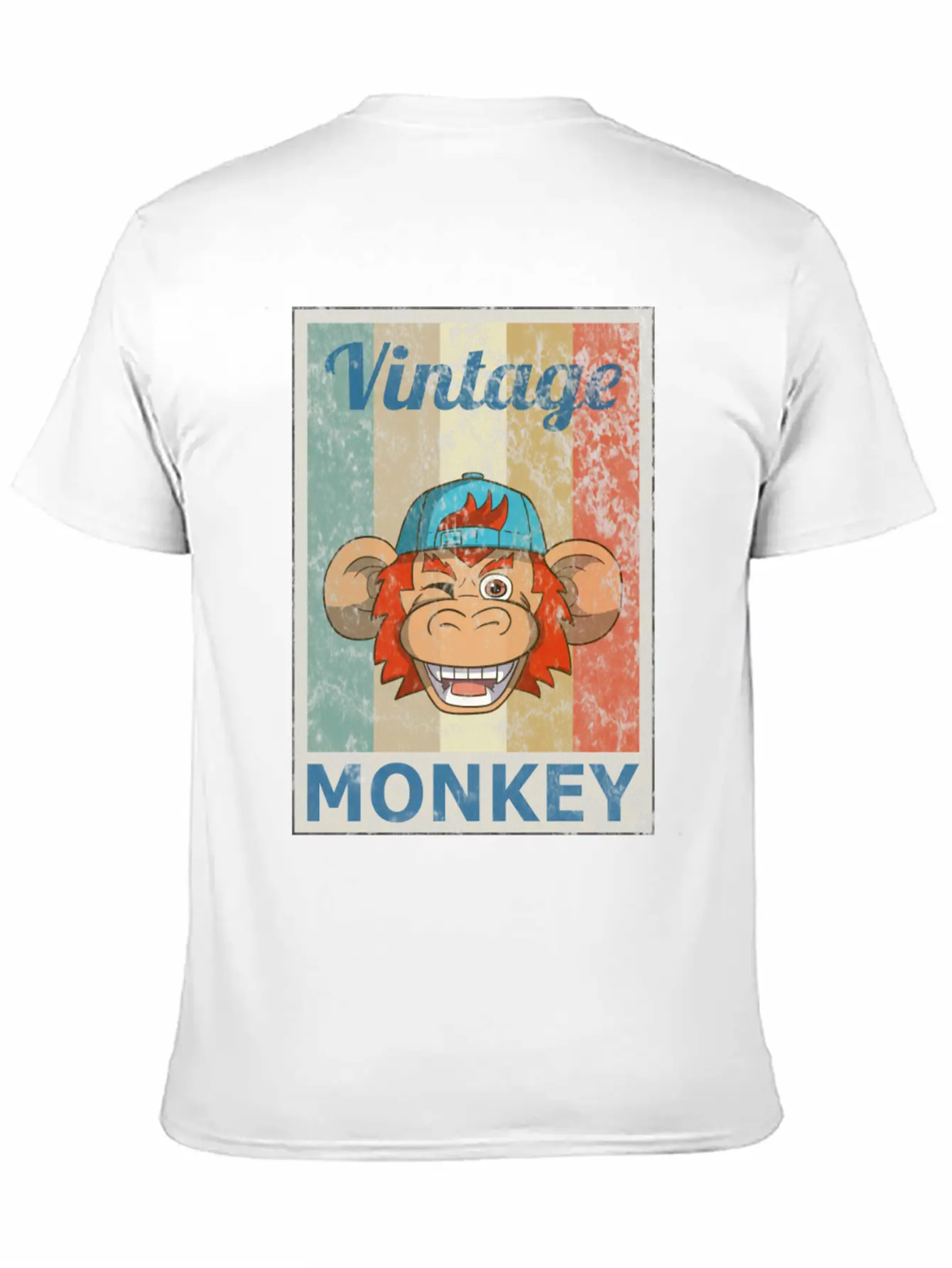 Monkey Vintage Retro Style Grunge Breathable Graphic T-Shirt – Perfect For Casual Days