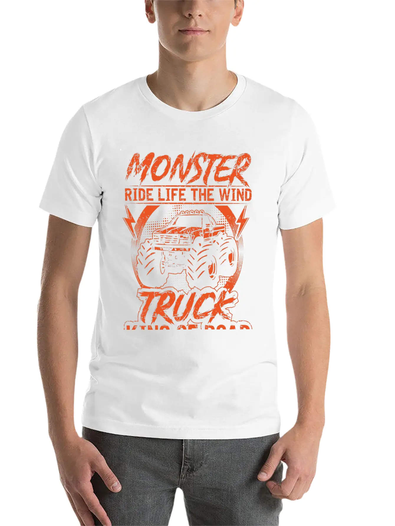 Monster Ride Life The Wind Truck King Of Road Essential Unisex Summer Tee – Soft Cotton Casual Fit