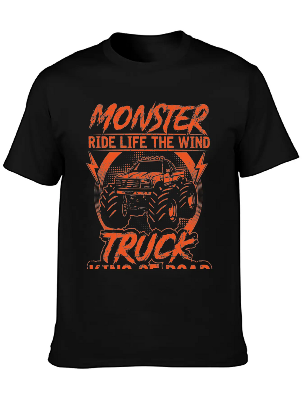 Monster Ride Life The Wind Truck King Of Road Essential Unisex Summer Tee – Soft Cotton Casual Fit