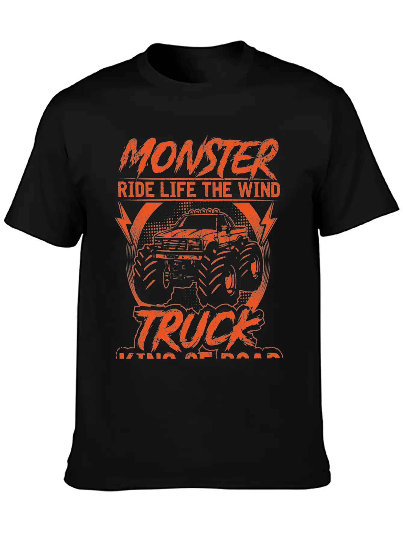 Monster Ride Life The Wind Truck King Of Road Essential Unisex Summer Tee – Soft Cotton Casual Fit