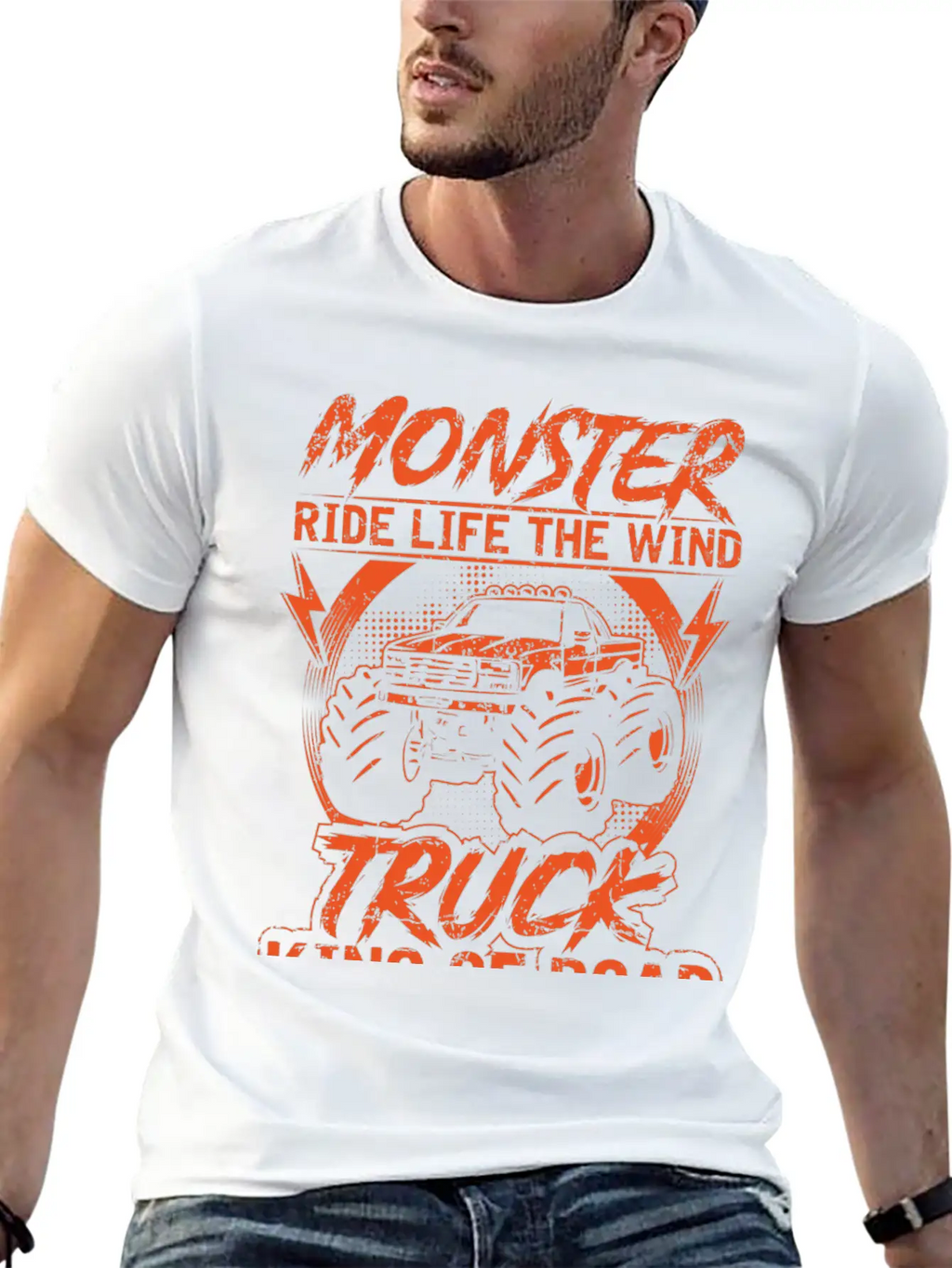 Monster Ride Life The Wind Truck King Of Road Essential Unisex Summer Tee – Soft Cotton Casual Fit