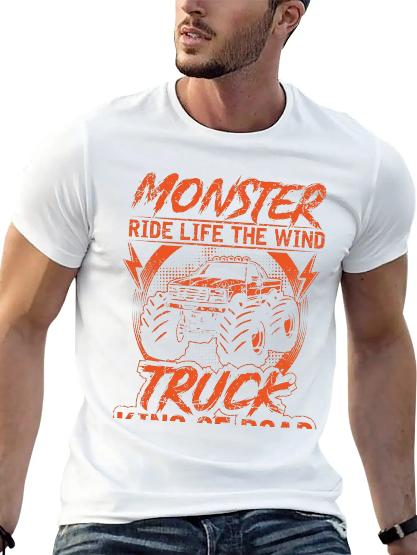 Monster Ride Life The Wind Truck King Of Road Essential Unisex Summer Tee – Soft Cotton Casual Fit