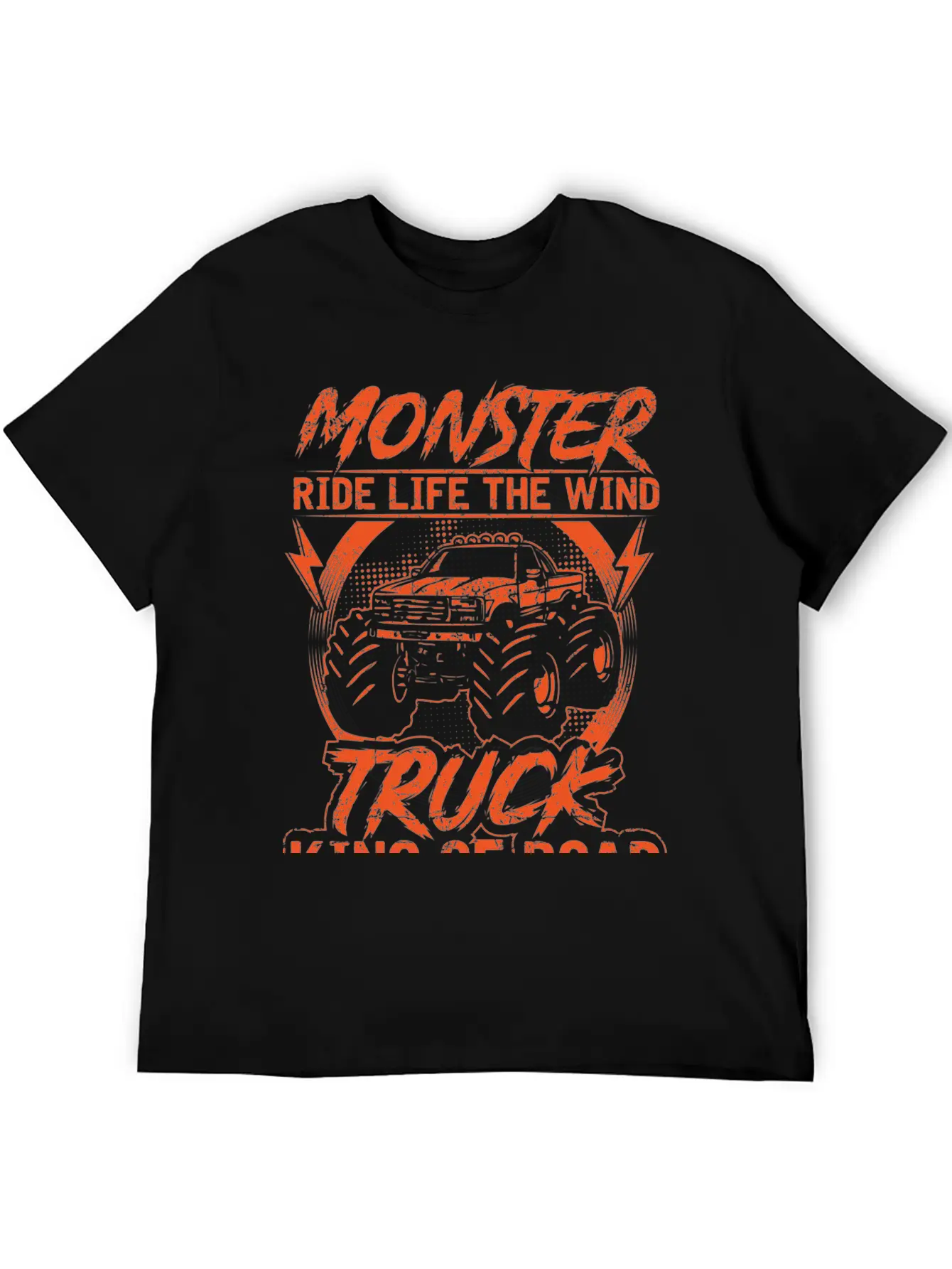 Monster Ride Life The Wind Truck King Of Road Essential Unisex Summer Tee – Soft Cotton Casual Fit