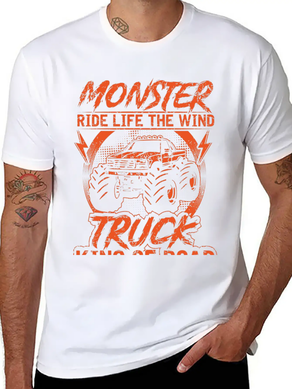 Monster Ride Life The Wind Truck King Of Road Essential Unisex Summer Tee – Soft Cotton Casual Fit